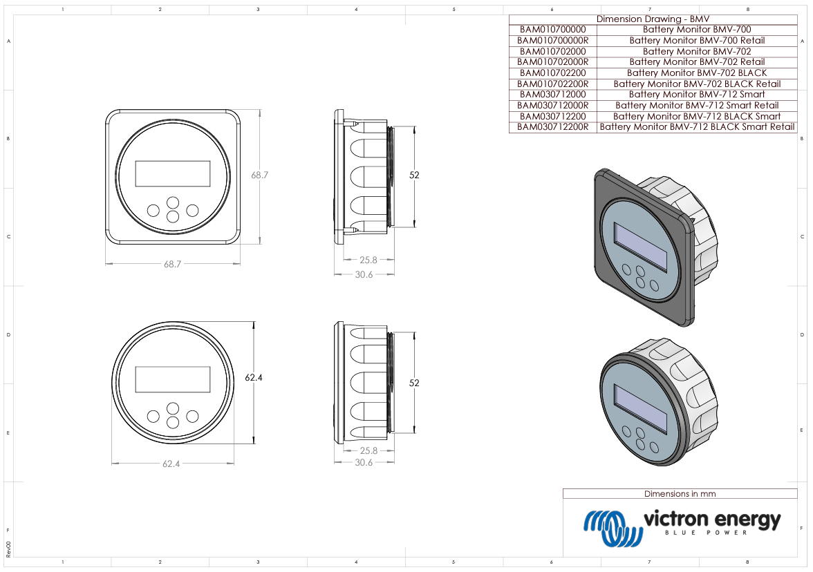 Victron Grey BMV-700 Battery Monitor 6
