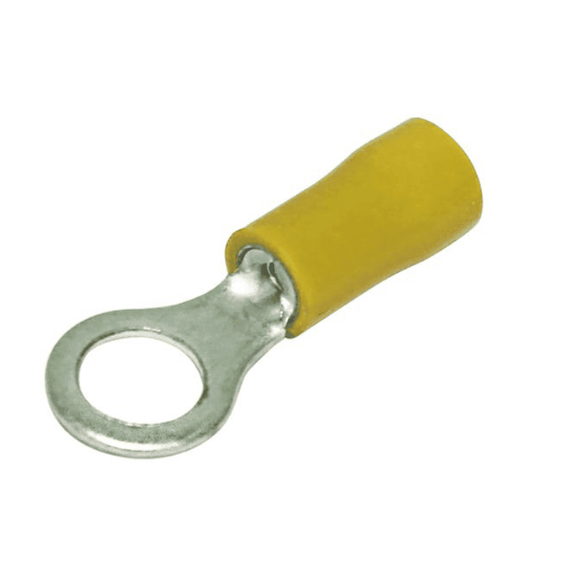 Hellermann Tyton Pre-Insulated Terminal Yellow Ring Lug M4 Hole