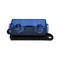 Angled perspective view of the assembled Mega fuse holder unit