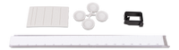 Included parts for the anti-islanding box including screw caps and blanking plates