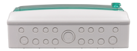 Top view of enclosure showing various pre-marked cable entry knockouts