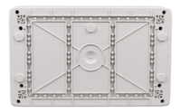 Rear view of the enclosure base with integrated mounting points