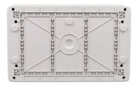 Rear view of the enclosure base with integrated mounting points