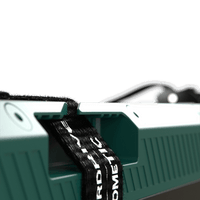 Detail of the integrated mounting strap slot on the battery casing