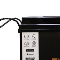 Close-up of specification label showing warranty, Australian design and IP67 rating