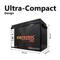 Exotronic 12V 300Ah Apex IP67 Smart Bluetooth Lithium Battery