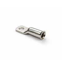Close-up of the flared bellmouth barrel on a 25mm² copper cable lug