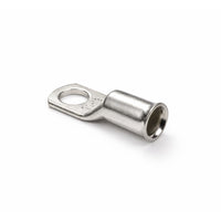 Close-up of the flared bellmouth barrel on a 70mm² copper cable lug