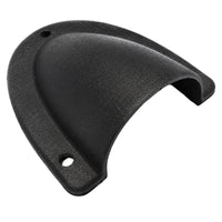 Medium black clamshell cable entry cover made from UV stabilised marine grade nylon