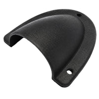 Alternative angle of the black marine grade nylon clamshell cover with textured finish