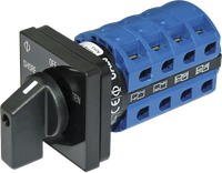 30A rotary source selector switch with Shore, Off, and Generator positions on a black faceplate