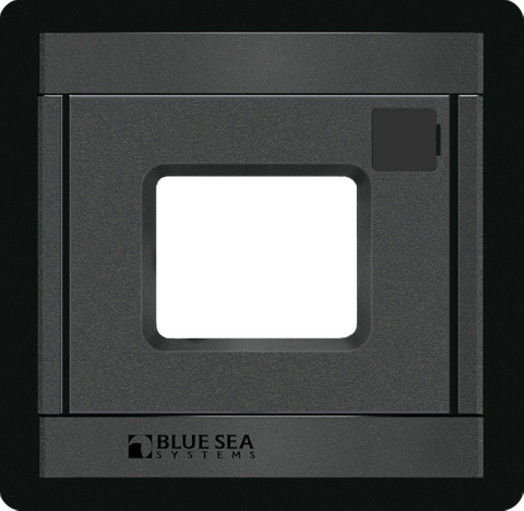 Black textured mounting panel for 185 and 285-Series circuit breakers with central cutout