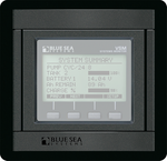 Front view of Blue Sea VSM 422 monitor within a black 360 Panel System mounting module