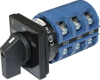 Blue Sea 2-position rotary AC source switch showing control knob and terminal block