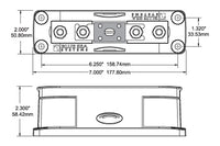 Technical drawing of ANL fuse holder showing length 177.8mm, width 50.8mm and height 58.42mm
