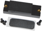 Slate gray C-Series panel plug kit including mounting screws and adhesive textured cover