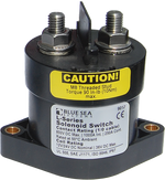 Blue Sea L-Series 450A solenoid switch with dual M8 threaded terminals and IP67 rated enclosure