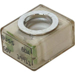 Blue Sea MRBF terminal fuse 80A showing transparent body and ring terminal
