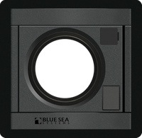 Black Blue Sea Panel 360 52mm gauge blank with circular mounting cutout
