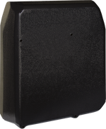 Black textured protective back cover for 2-column 10-position circuit breaker panels