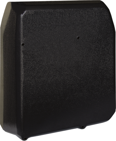 Black textured protective back cover for 2-column 10-position circuit breaker panels