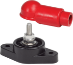 Blue Sea power post cable connector with 5/16 inch stainless steel stud and red insulating boot