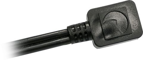 Submersible IP68 temperature sensor head with integrated strain relief and two-wire cable