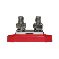 Side view of busbar base without cover showing metal conductor plate