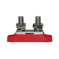 Side view of busbar base without cover showing metal conductor plate