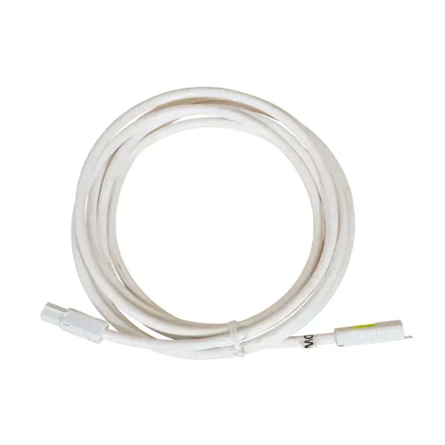 White 3m coiled connection lead with male and female CMS style connectors