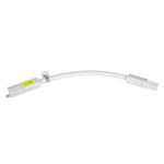 White 750mm CMS style connection lead with male and female power connectors
