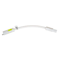 White 750mm CMS style connection lead with male and female power connectors