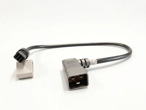 CMS Electracom C3.1 to IEC C20 90 degree inverter output cable 600mm