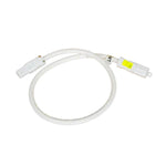 White 1.5m CMS connection lead with C-style male and female soft-wired connectors