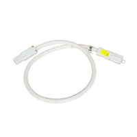 White 1.5m CMS connection lead with C-style male and female soft-wired connectors