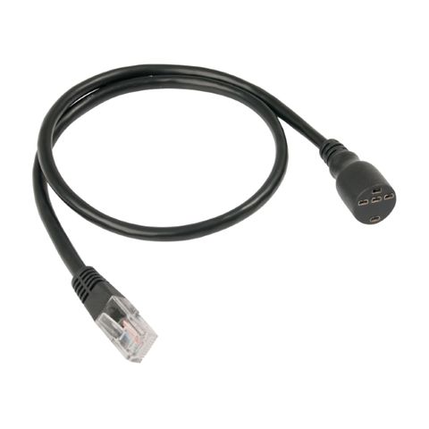 Black 2-metre CZone SCI cable with an RJ45 connector and a specialized push button interface