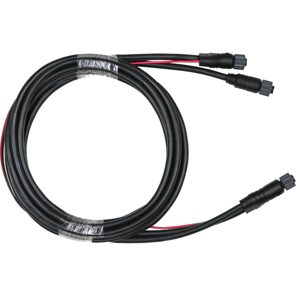 Coiled CZone 3 module smart harness with three threaded connectors and power wires