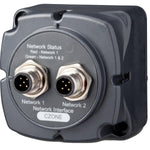 CZone NMEA 2000 network bridge interface module with dual 5-pin connectors and status LED indicator