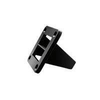 Angle view of a black dual flush mount panel for 50A Anderson plugs
