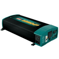 Enerdrive 2600W ePower pure sine wave inverter showing teal casing and AC output panel