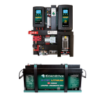 Enerdrive eSYSTEM 40/40 kit with AC and DC chargers, Simarine monitor and 300Ah B-TEC lithium battery