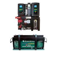Enerdrive eSYSTEM 40/40 kit with AC and DC chargers, Simarine monitor and 300Ah B-TEC lithium battery