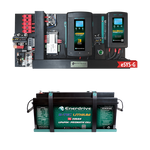 Enerdrive eSYSTEM 40/40 power board and 12V 300Ah B-TEC lithium battery with mounting tray