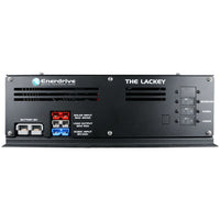 Output interface of Enerdrive Lackey featuring AC powerpoint, USB ports, and 12V DC sockets