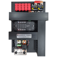 Enerdrive pre-wired power distribution module showing circuit breakers, fuse holders and Simarine shunts