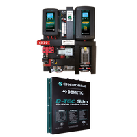 Enerdrive Simarine eSYSTEM 40/40 installation board and 200Ah B-TEC slim lithium battery