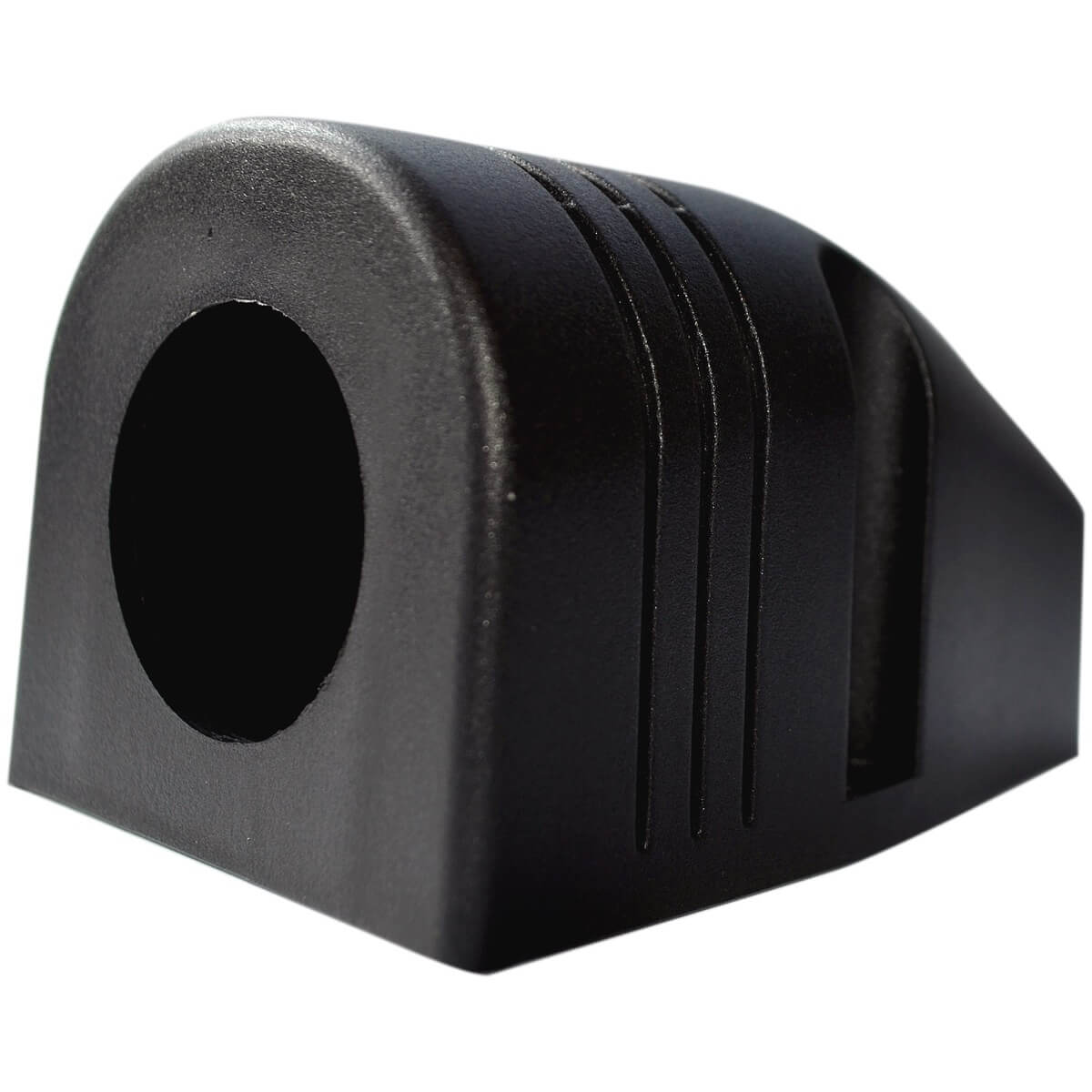 Black surface-mount housing for a single power socket