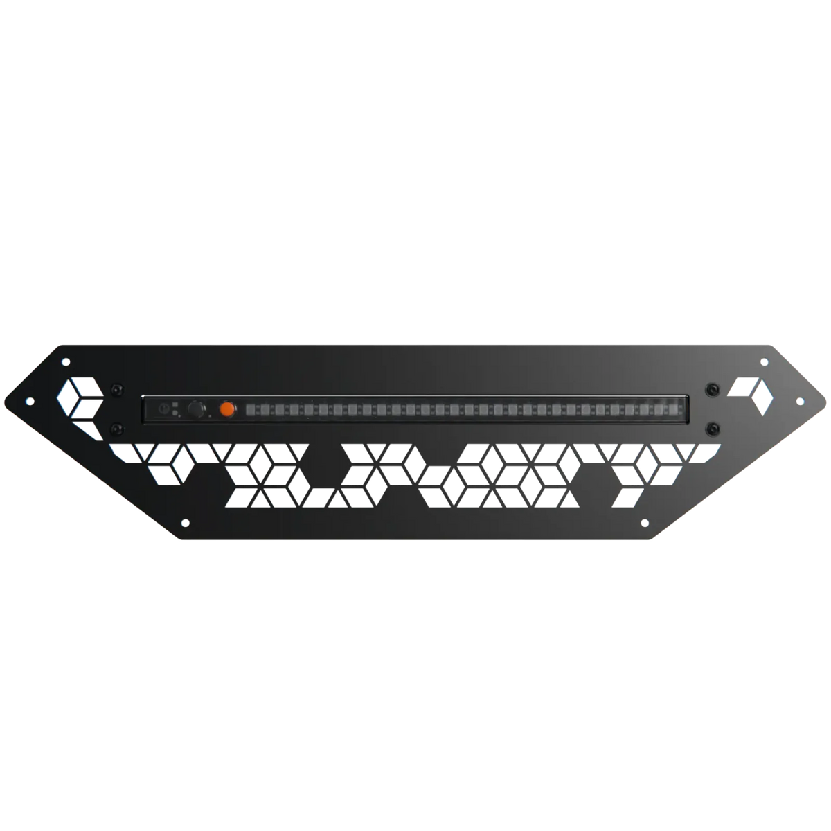 Front view of the Enerdrive Voyager light bar upgrade kit mounting plate and LED strip