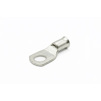 Tin-plated 10mm² copper lug with M8 hole and flared bellmouth entry