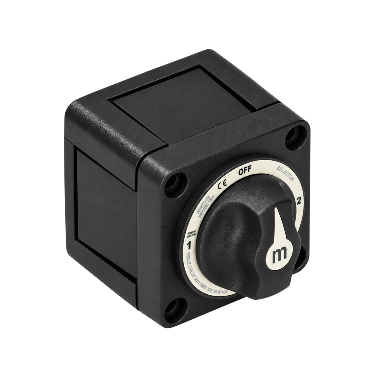 Left-hand isometric view of the 3-position battery selector switch